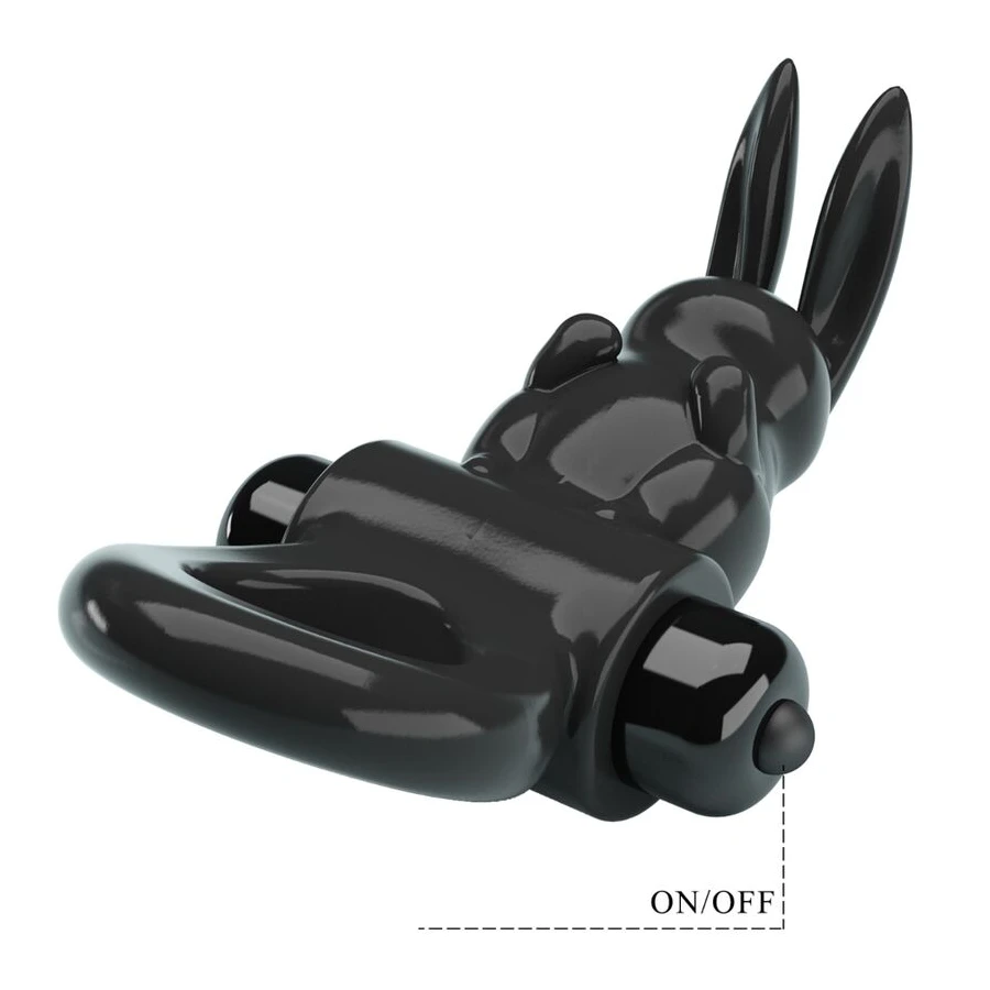 PRETTY LOVE - AUFREGENDER RING RABBIT VIBRATORRING 10 VIBRATIONEN SCHWARZ